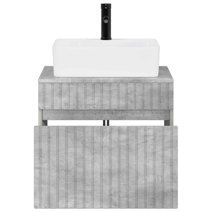 vidaXL Bathroom Furniture Set Concrete Grey Engineered Wood