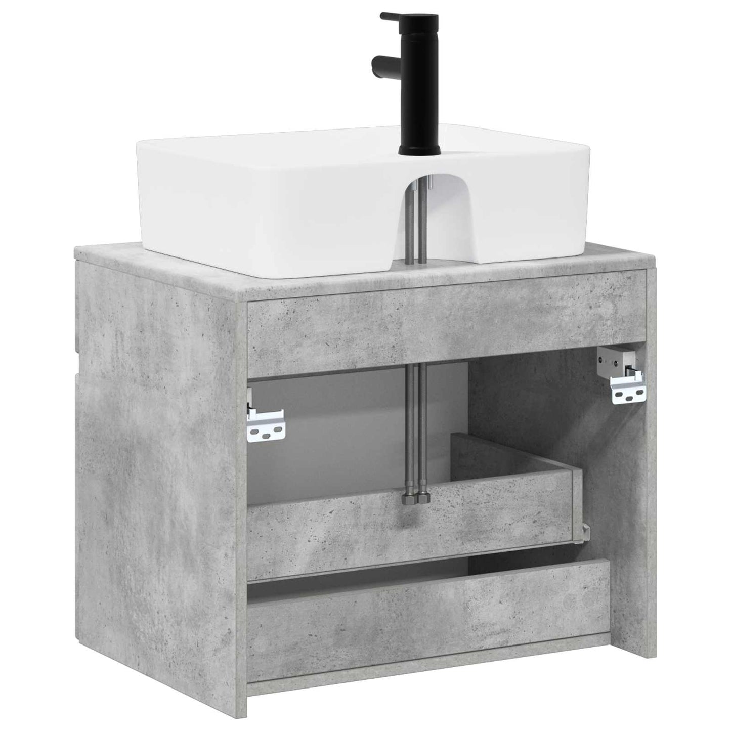 vidaXL Bathroom Furniture Set Concrete Grey Engineered Wood