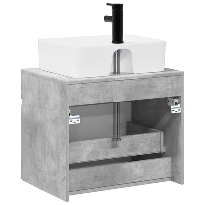 vidaXL Bathroom Furniture Set Concrete Grey Engineered Wood