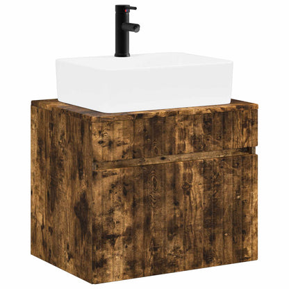 vidaXL Bathroom Furniture Set Smoked Oak Engineered Wood