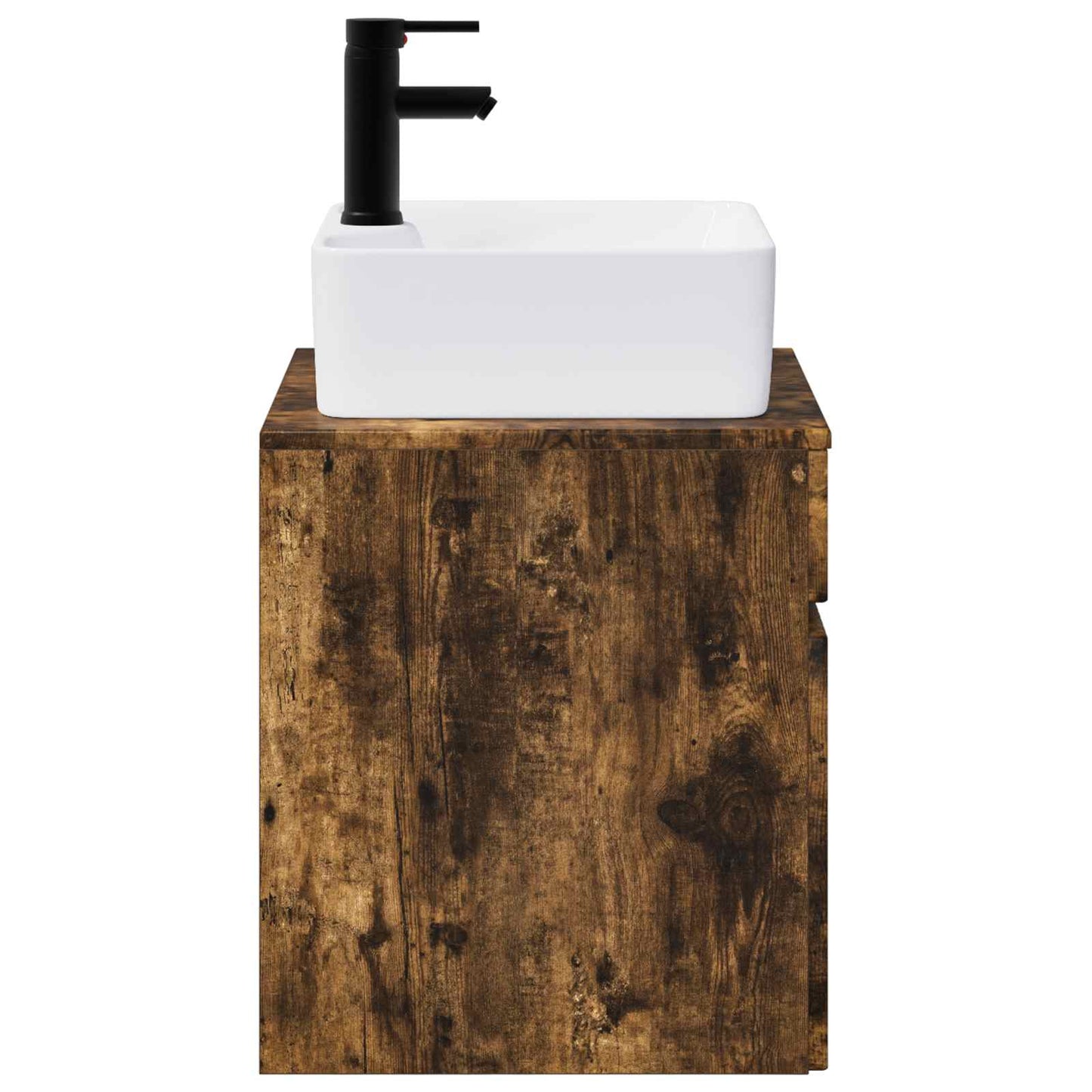 vidaXL Bathroom Furniture Set Smoked Oak Engineered Wood
