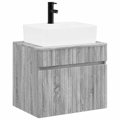 vidaXL Bathroom Furniture Set Grey Sonoma Engineered Wood