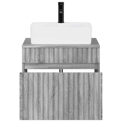 vidaXL Bathroom Furniture Set Grey Sonoma Engineered Wood