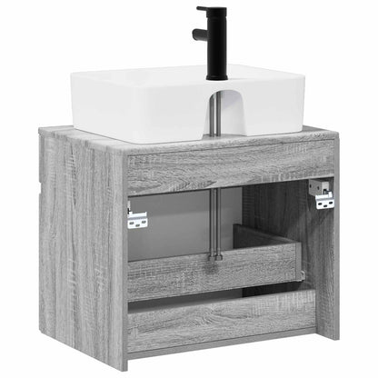 vidaXL Bathroom Furniture Set Grey Sonoma Engineered Wood