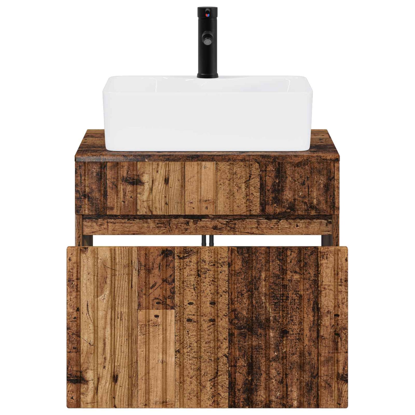 vidaXL Bathroom Furniture Set Old Wood Engineered Wood
