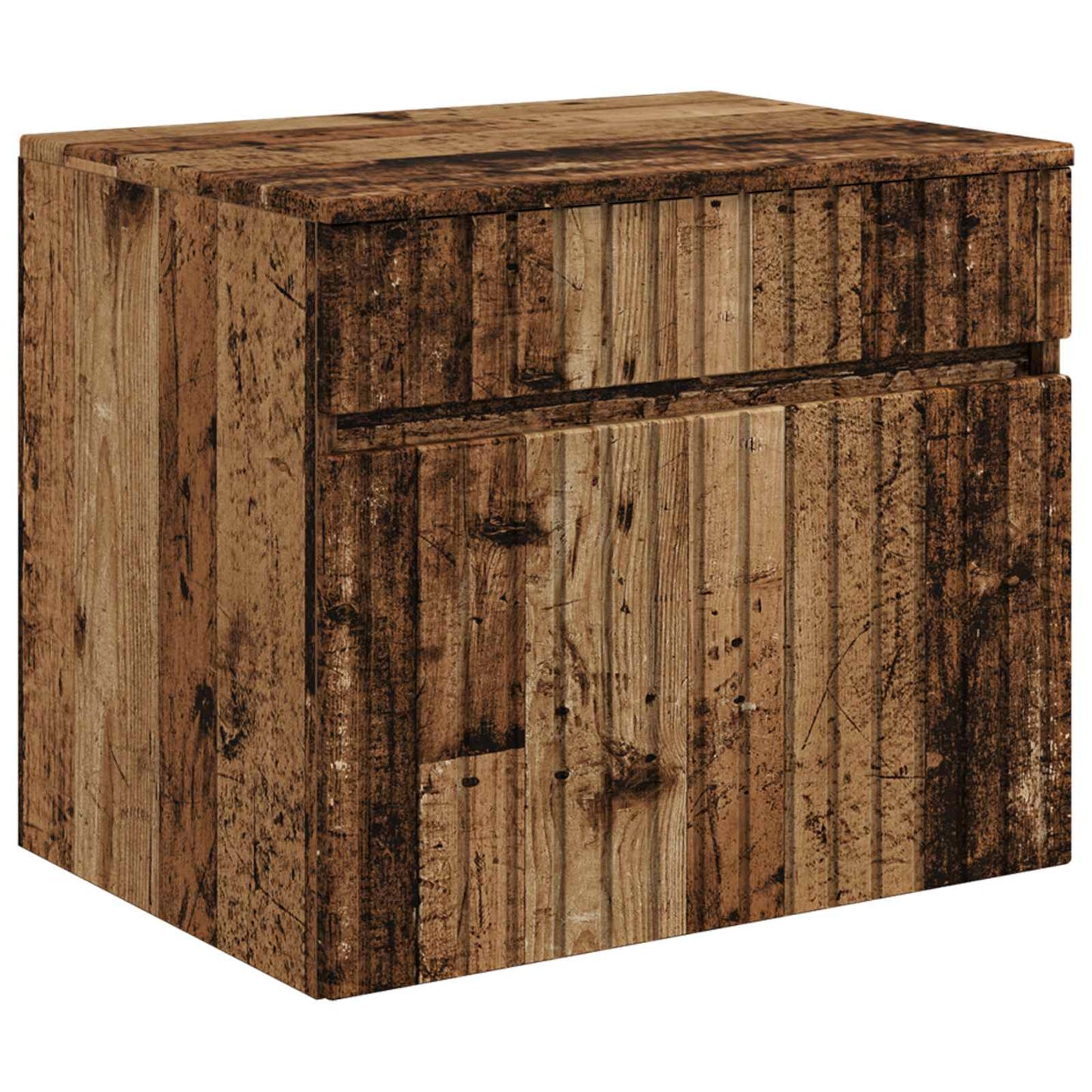 vidaXL Bathroom Furniture Set Old Wood Engineered Wood