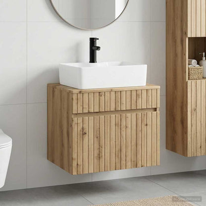 vidaXL Bathroom Furniture Set Artisan Oak Engineered Wood