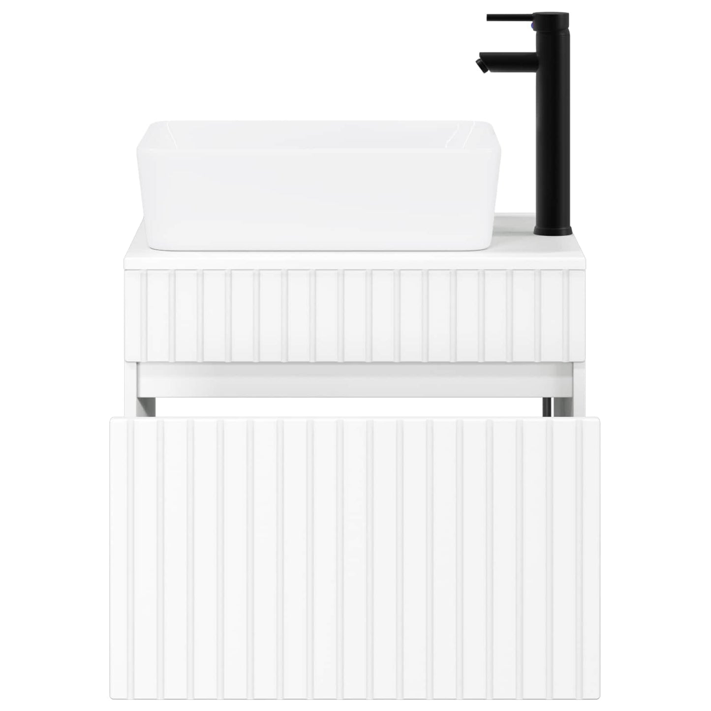vidaXL Bathroom Furniture Set White Engineered Wood