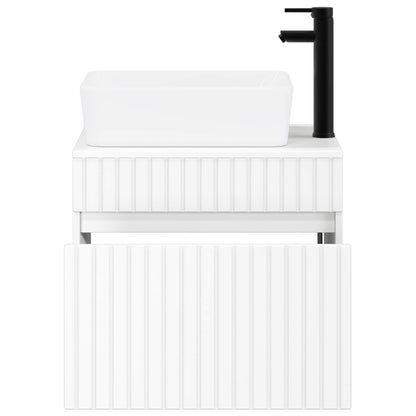vidaXL Bathroom Furniture Set White Engineered Wood