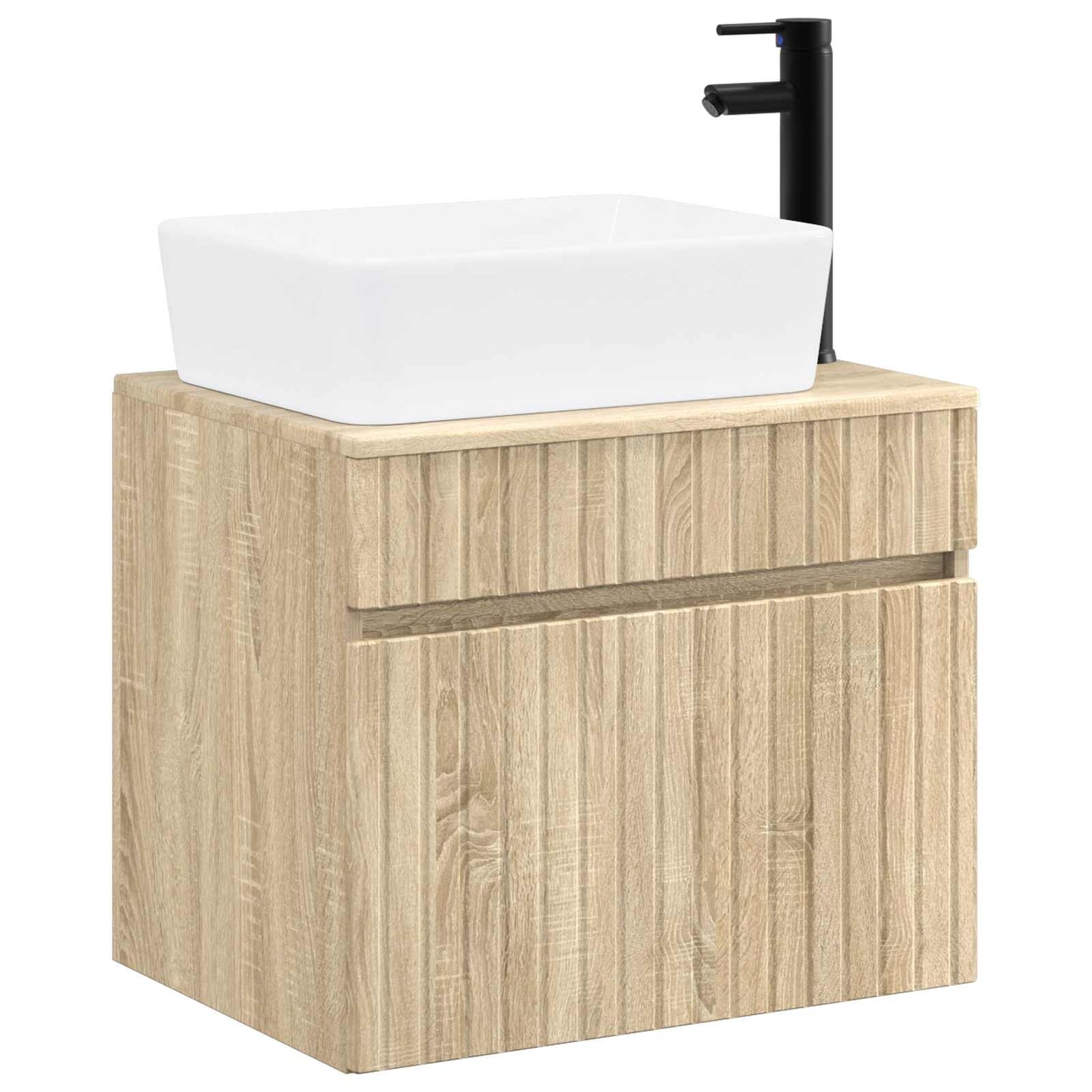 vidaXL Bathroom Furniture Set Sonoma Oak Engineered Wood