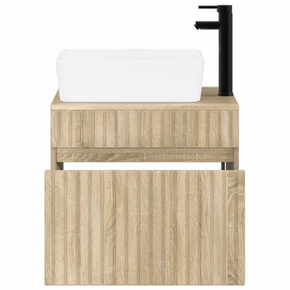 vidaXL Bathroom Furniture Set Sonoma Oak Engineered Wood