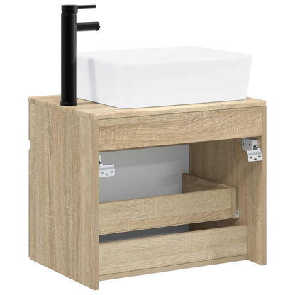 vidaXL Bathroom Furniture Set Sonoma Oak Engineered Wood
