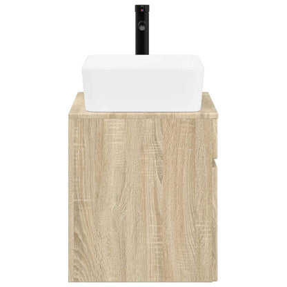 vidaXL Bathroom Furniture Set Sonoma Oak Engineered Wood