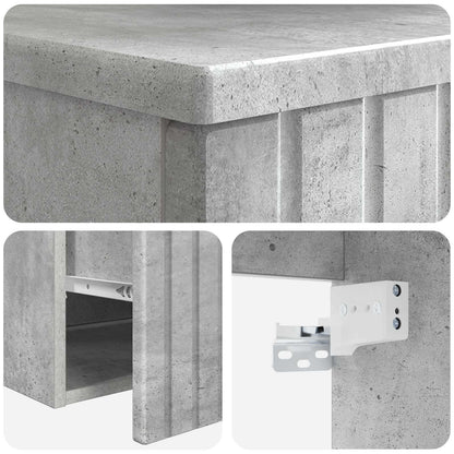 vidaXL Bathroom Furniture Set Concrete Grey Engineered Wood
