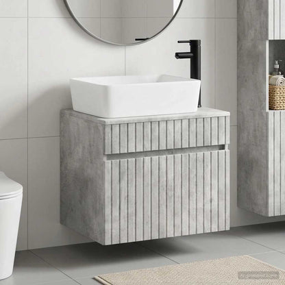 vidaXL Bathroom Furniture Set Concrete Grey Engineered Wood