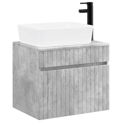 vidaXL Bathroom Furniture Set Concrete Grey Engineered Wood