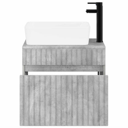 vidaXL Bathroom Furniture Set Concrete Grey Engineered Wood