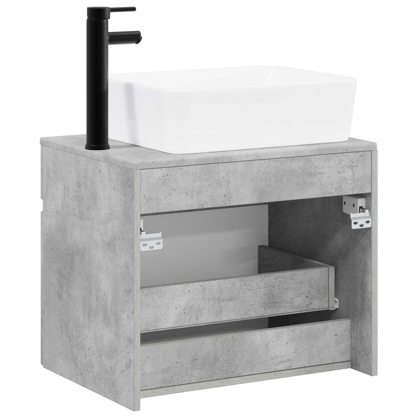 vidaXL Bathroom Furniture Set Concrete Grey Engineered Wood