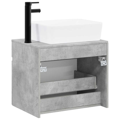 vidaXL Bathroom Furniture Set Concrete Grey Engineered Wood