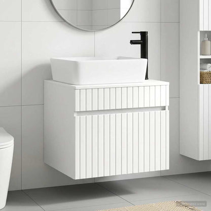 vidaXL Bathroom Furniture Set High Gloss White Engineered Wood