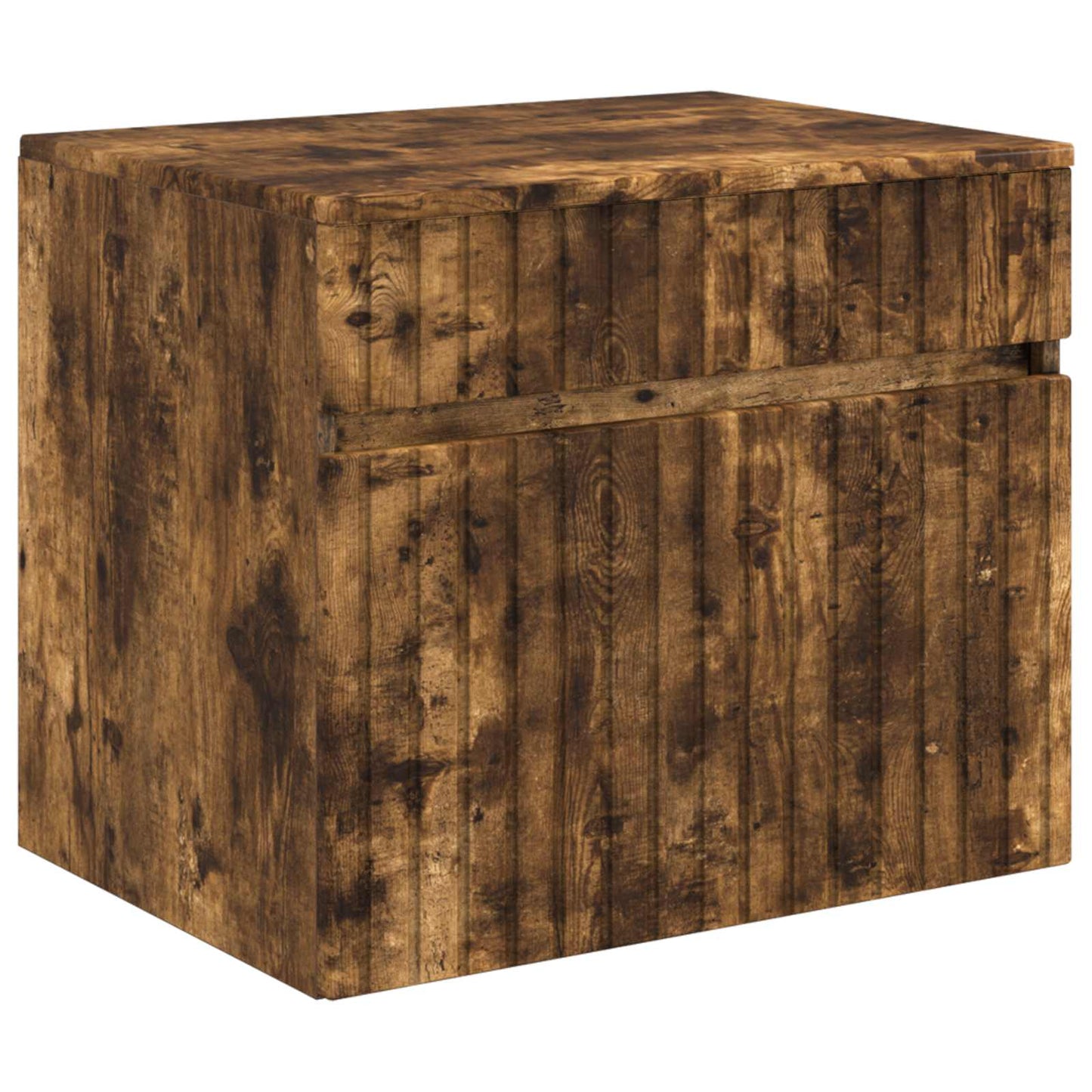 vidaXL Bathroom Furniture Set Smoked Oak Engineered Wood