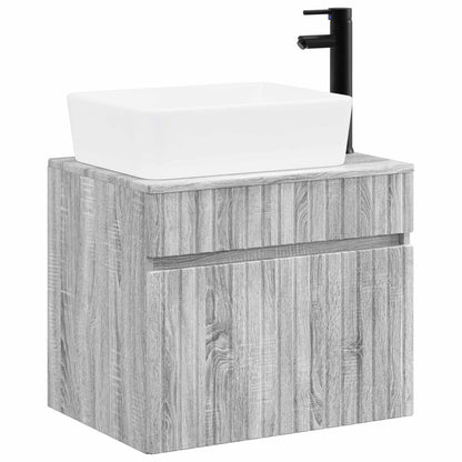 vidaXL Bathroom Furniture Set Grey Sonoma Engineered Wood