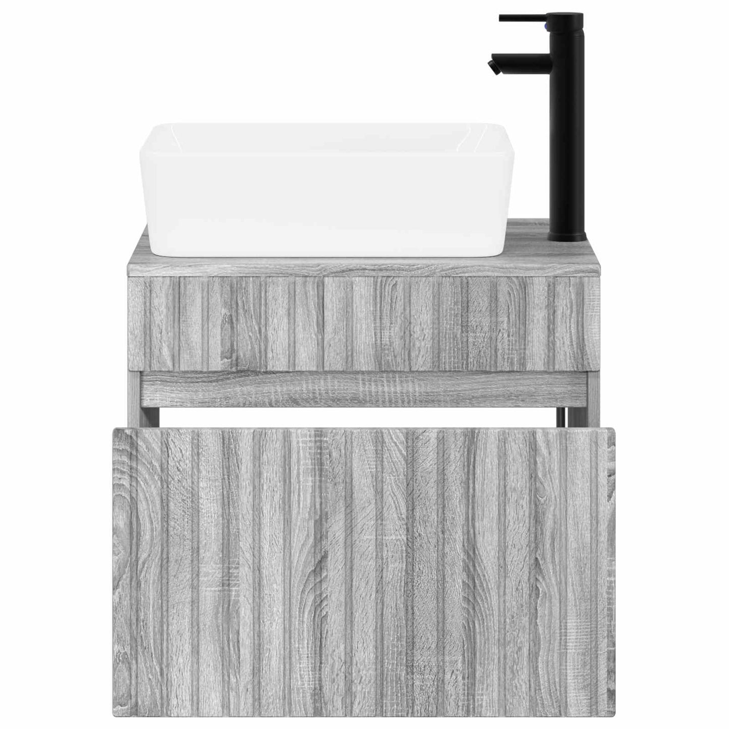vidaXL Bathroom Furniture Set Grey Sonoma Engineered Wood