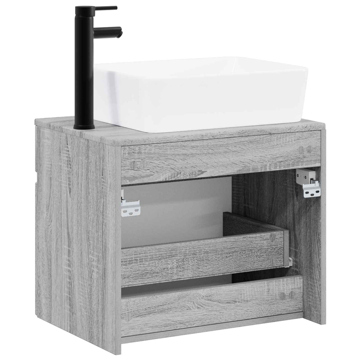 vidaXL Bathroom Furniture Set Grey Sonoma Engineered Wood