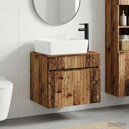 vidaXL Bathroom Furniture Set Old Wood Engineered Wood