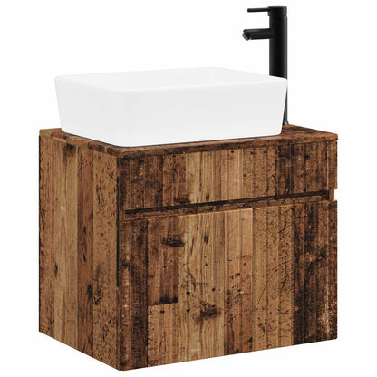 vidaXL Bathroom Furniture Set Old Wood Engineered Wood