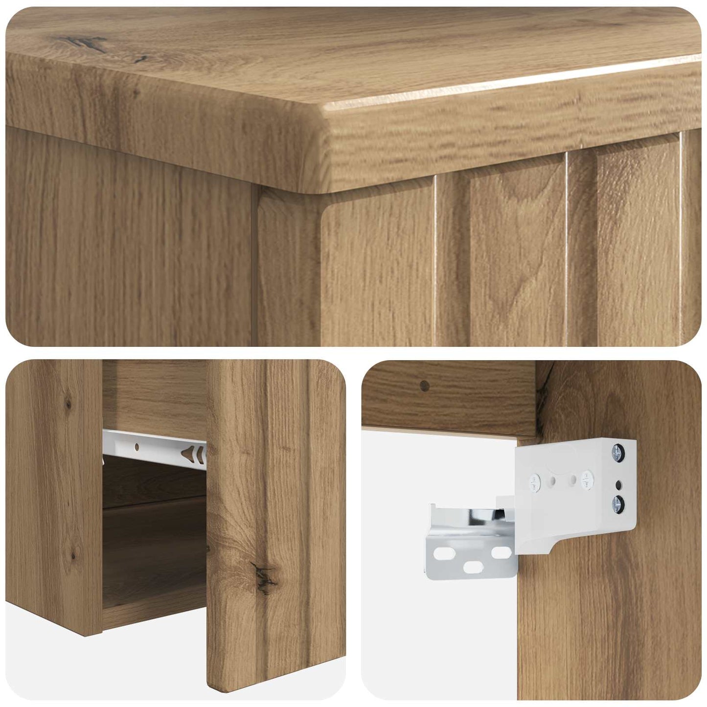 vidaXL Bathroom Furniture Set Artisan Oak Engineered Wood