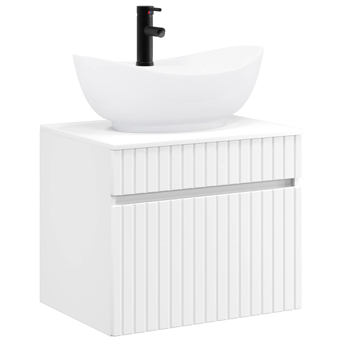 vidaXL Bathroom Furniture Set White Engineered Wood