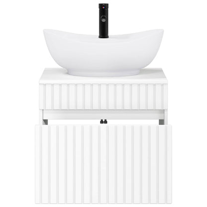 vidaXL Bathroom Furniture Set White Engineered Wood
