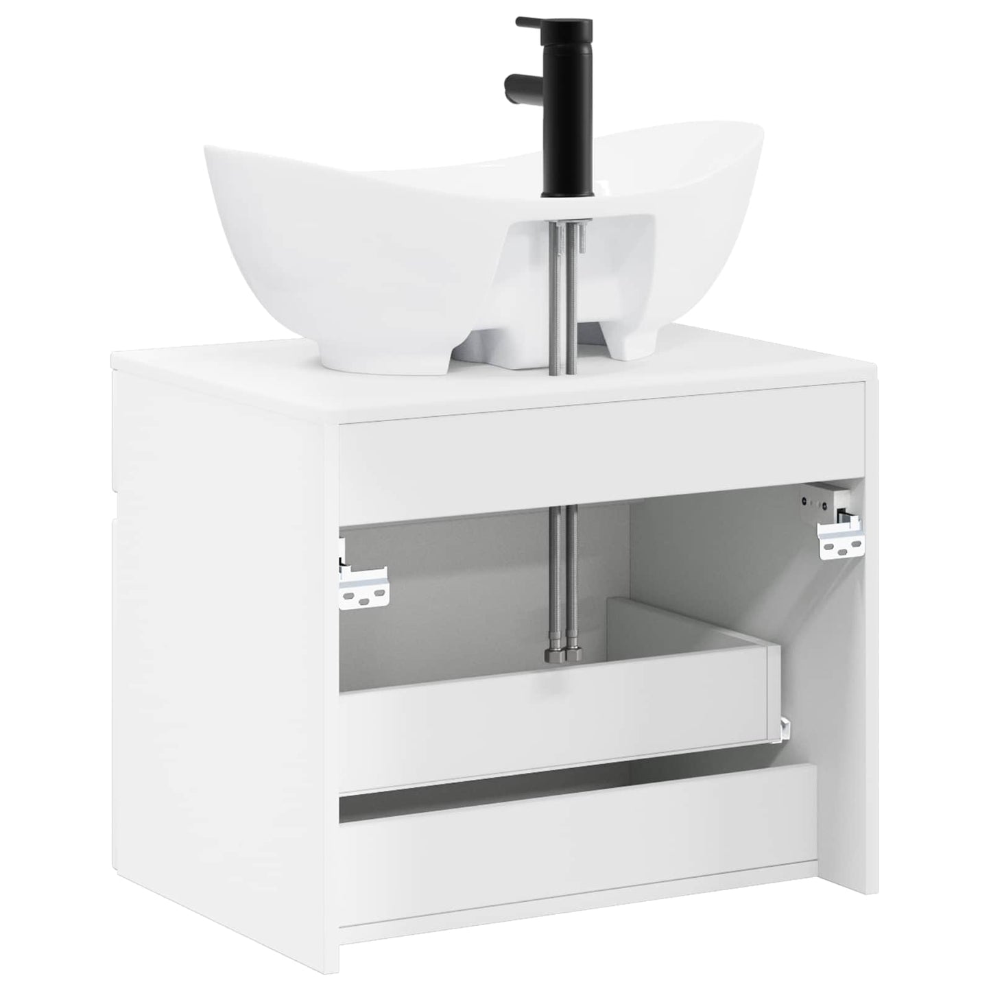 vidaXL Bathroom Furniture Set White Engineered Wood