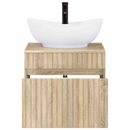 vidaXL Bathroom Furniture Set Sonoma Oak Engineered Wood