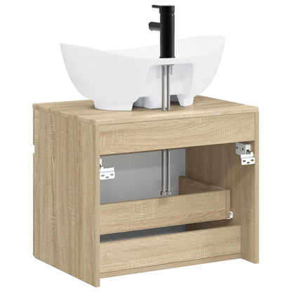 vidaXL Bathroom Furniture Set Sonoma Oak Engineered Wood