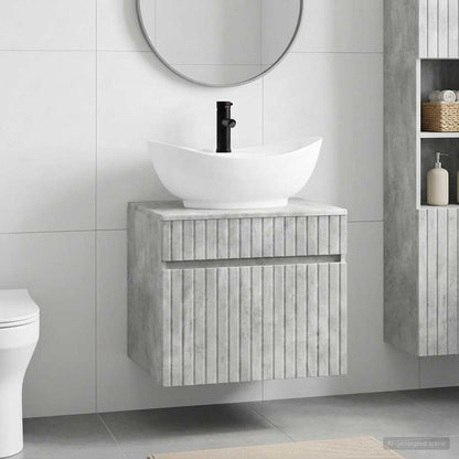 vidaXL Bathroom Furniture Set Concrete Grey Engineered Wood