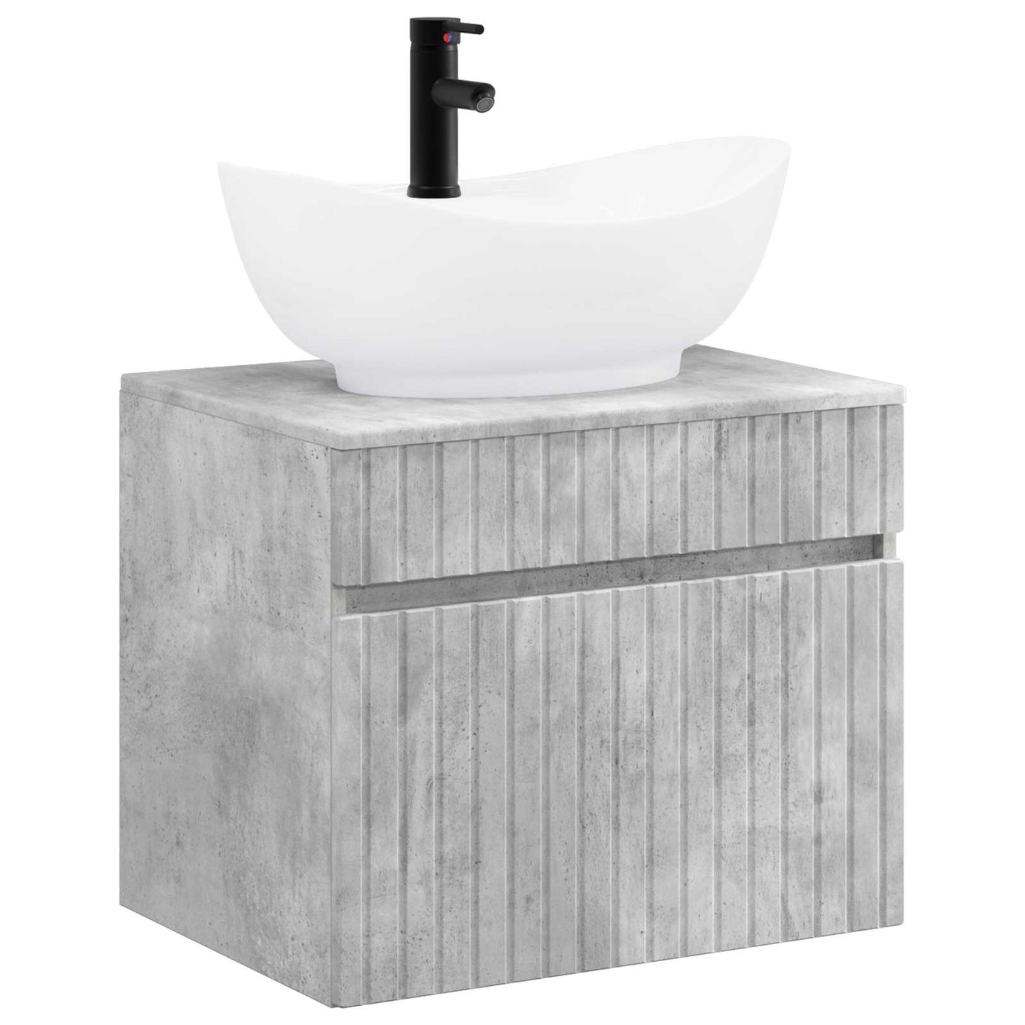 vidaXL Bathroom Furniture Set Concrete Grey Engineered Wood