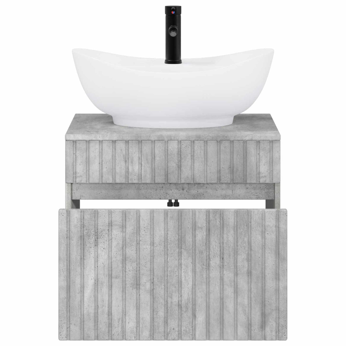 vidaXL Bathroom Furniture Set Concrete Grey Engineered Wood