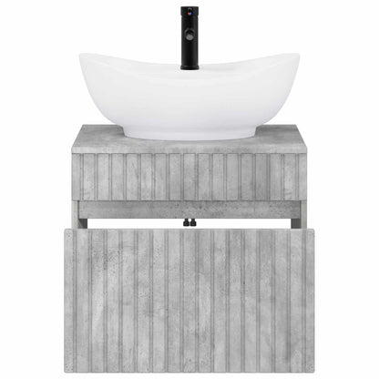 vidaXL Bathroom Furniture Set Concrete Grey Engineered Wood