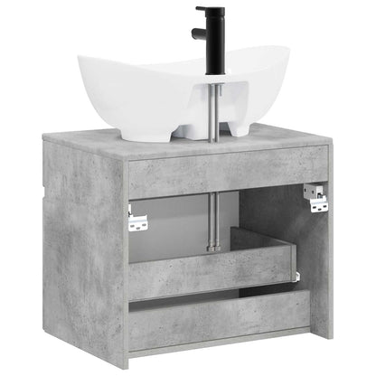 vidaXL Bathroom Furniture Set Concrete Grey Engineered Wood