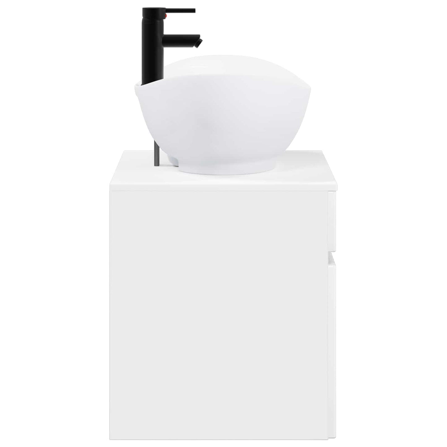vidaXL Bathroom Furniture Set High Gloss White Engineered Wood