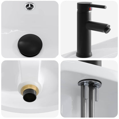 vidaXL Bathroom Furniture Set Smoked Oak Engineered Wood
