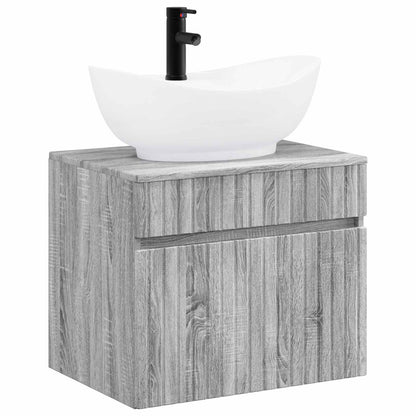 vidaXL Bathroom Furniture Set Grey Sonoma Engineered Wood