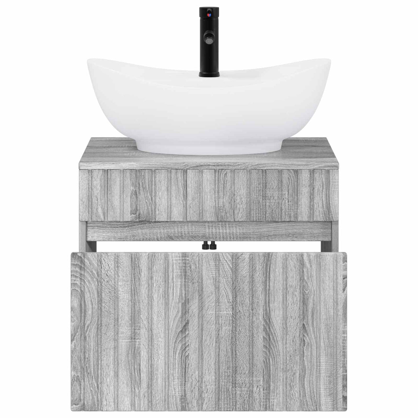 vidaXL Bathroom Furniture Set Grey Sonoma Engineered Wood