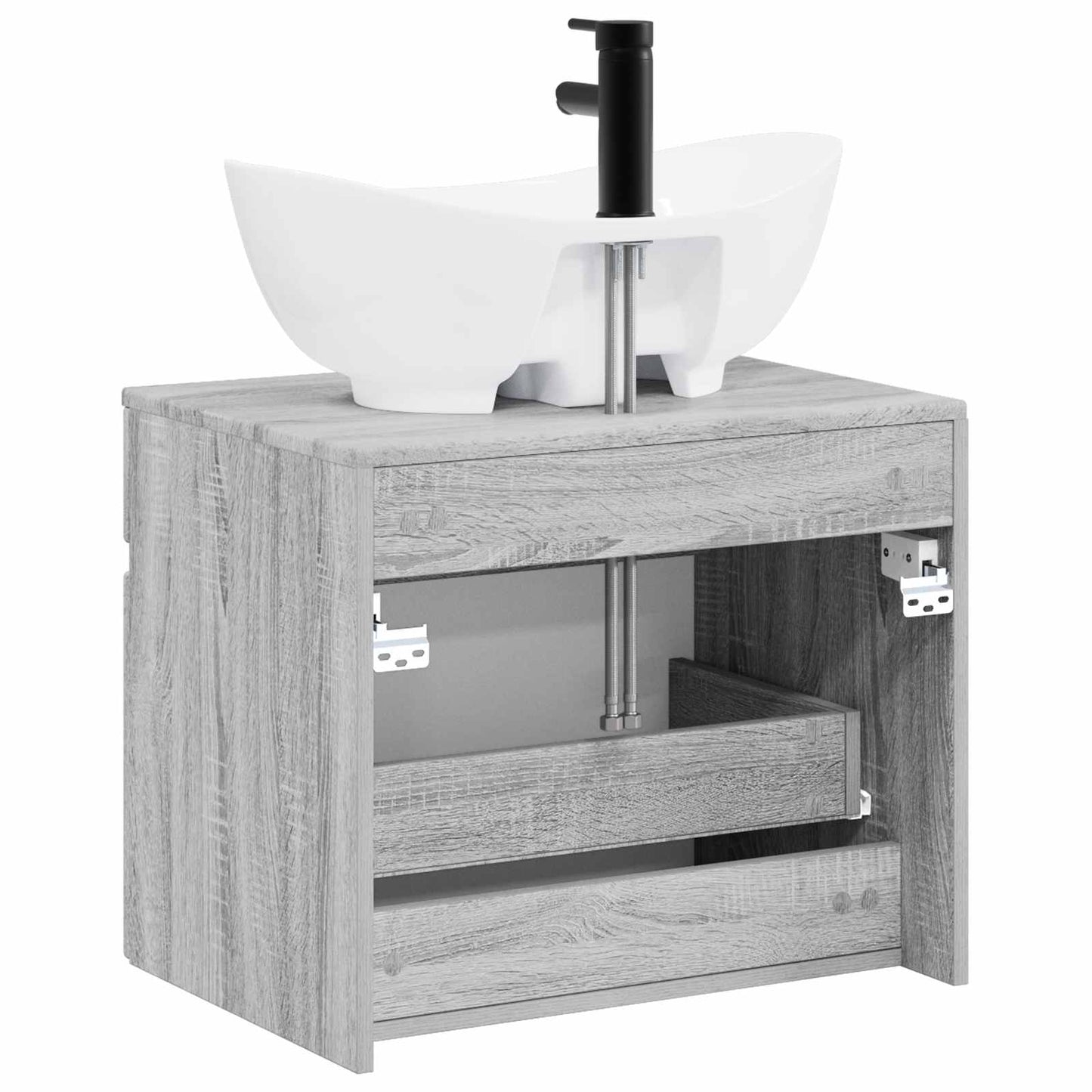 vidaXL Bathroom Furniture Set Grey Sonoma Engineered Wood