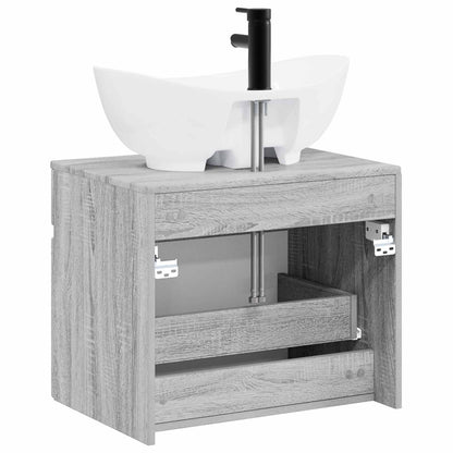 vidaXL Bathroom Furniture Set Grey Sonoma Engineered Wood