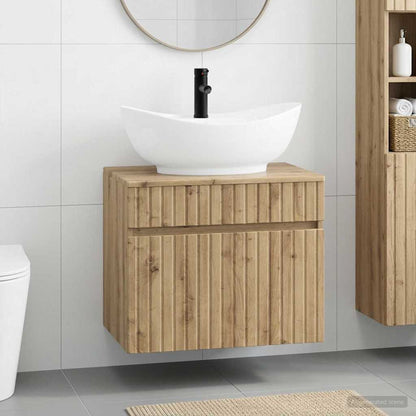 vidaXL Bathroom Furniture Set Artisan Oak Engineered Wood