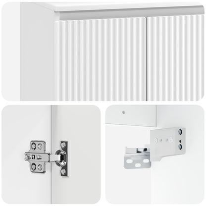 vidaXL Bathroom Furniture Set White Engineered Wood