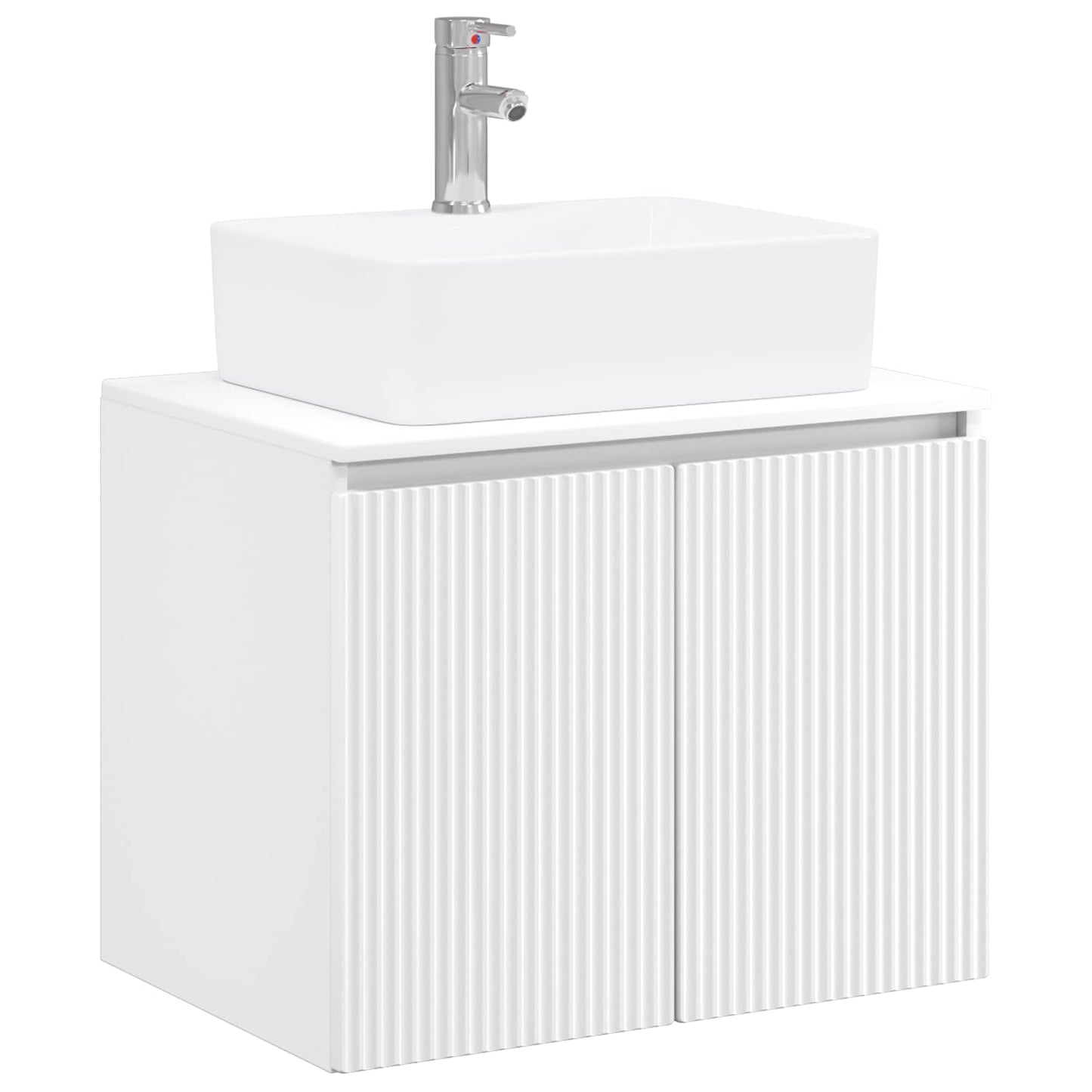 vidaXL Bathroom Furniture Set White Engineered Wood